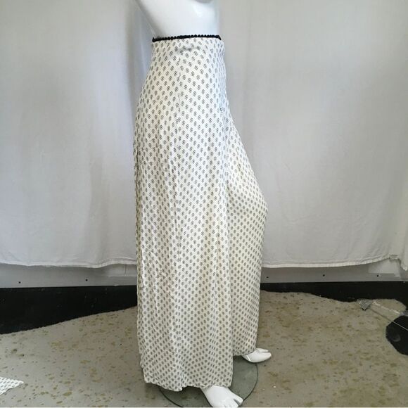 Revolve Tularosa Womens Patterned Adjustable Waist Tie Barbara Pants White Small - Picture 6 of 13